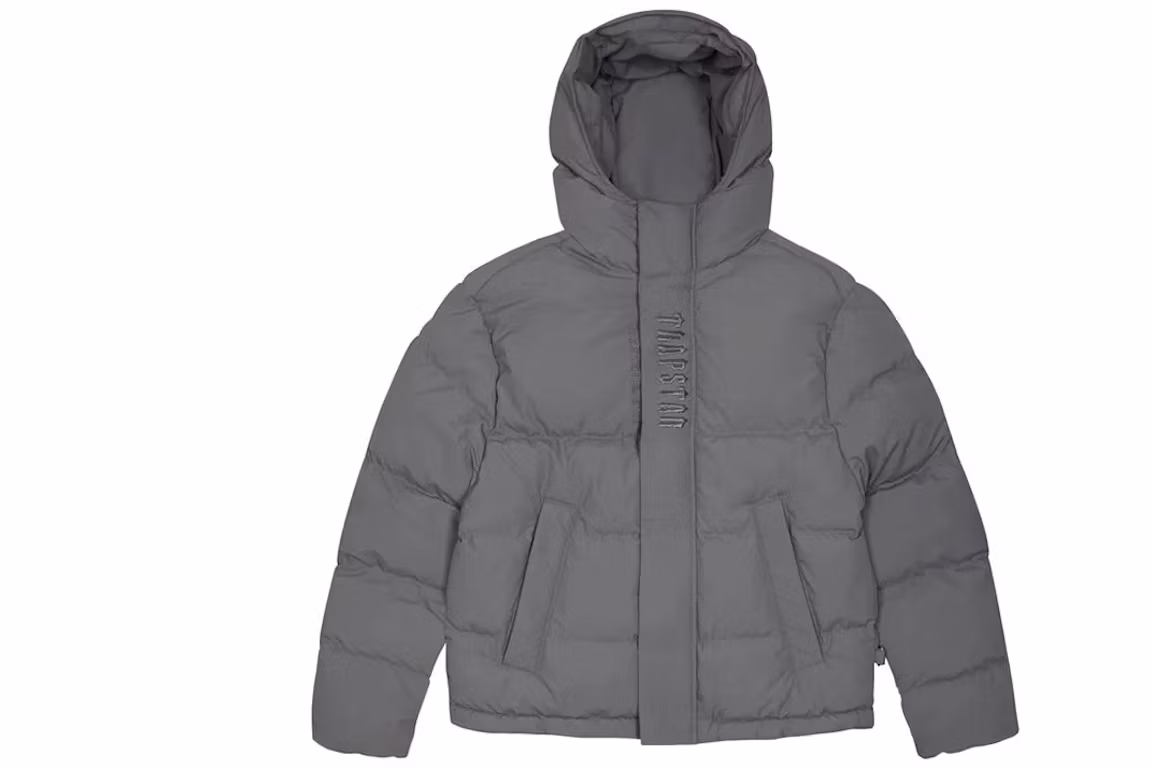 Trapstar Decoded 2.0 Hooded Puffer Jacket Grey Trapstar Decoded 2.0 Hooded Puffer Jacket Grey