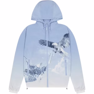 Trapstar Flying Birds Zip Windbreaker Jacket Blue