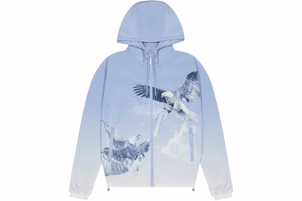 Trapstar Flying Birds Zip Windbreaker Jacket Blue Trapstar Flying Birds Zip Windbreaker Jacket Blue