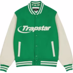 Trapstar Hyperdrive Chenille Varsity Jacket Green