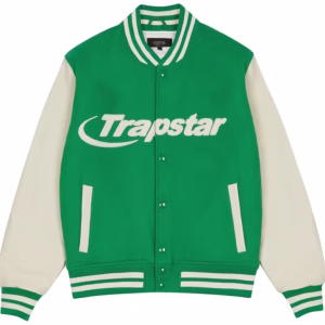 Trapstar Hyperdrive Chenille Varsity Jacket Green
