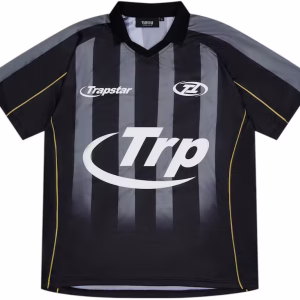 Trapstar Hyperdrive Striped Football Jersey Black