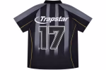 Trapstar Hyperdrive Striped Football Jersey Black