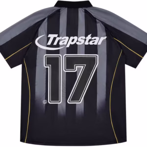 Trapstar Hyperdrive Striped Football Jersey Black