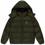Trapstar Irongate Detachable Hooded Puffer Jacket Olive