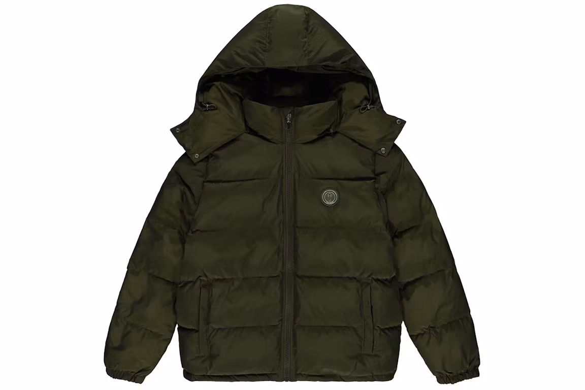 Trapstar Irongate Detachable Hooded Puffer Jacket Olive Trapstar Irongate Detachable Hooded Puffer Jacket Olive
