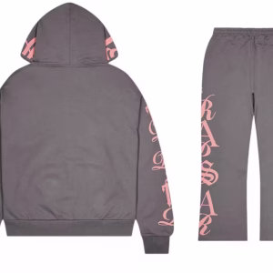 Trapstar Script 2.0 Tracksuit Grey- Pink