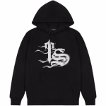 Trapstar TS Flame Print Hoodie Black