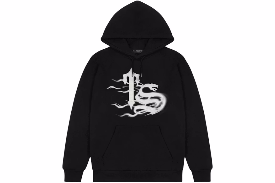 Trapstar TS Flame Print Hoodie Black Trapstar TS Flame Print Hoodie Black