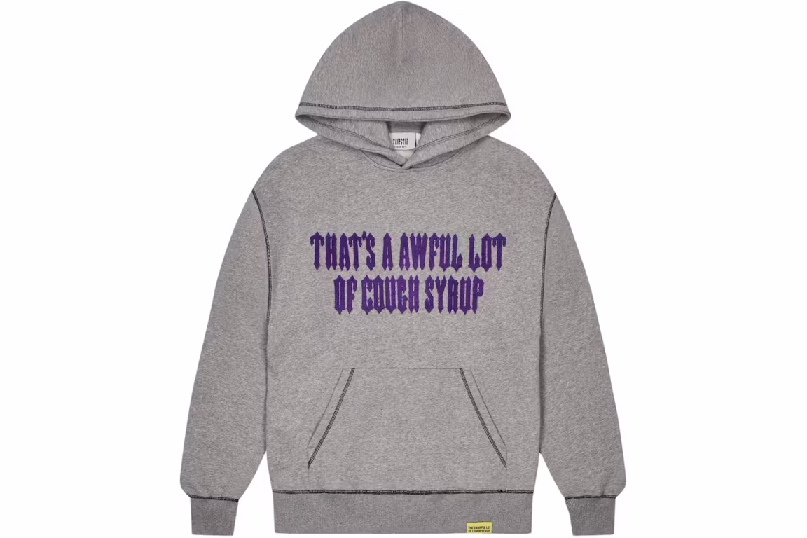 Trapstar x Cough Syrup Hoodie Grey Trapstar x Cough Syrup Hoodie Grey