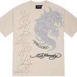 Trapstar x Ed Hardy Hell Cat Tee Natural